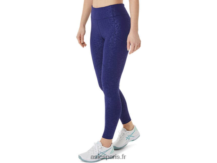femmes Asics nouveau collant imprimé strong 92 BXL8B23034 japon brossé gaufré bleu plongé