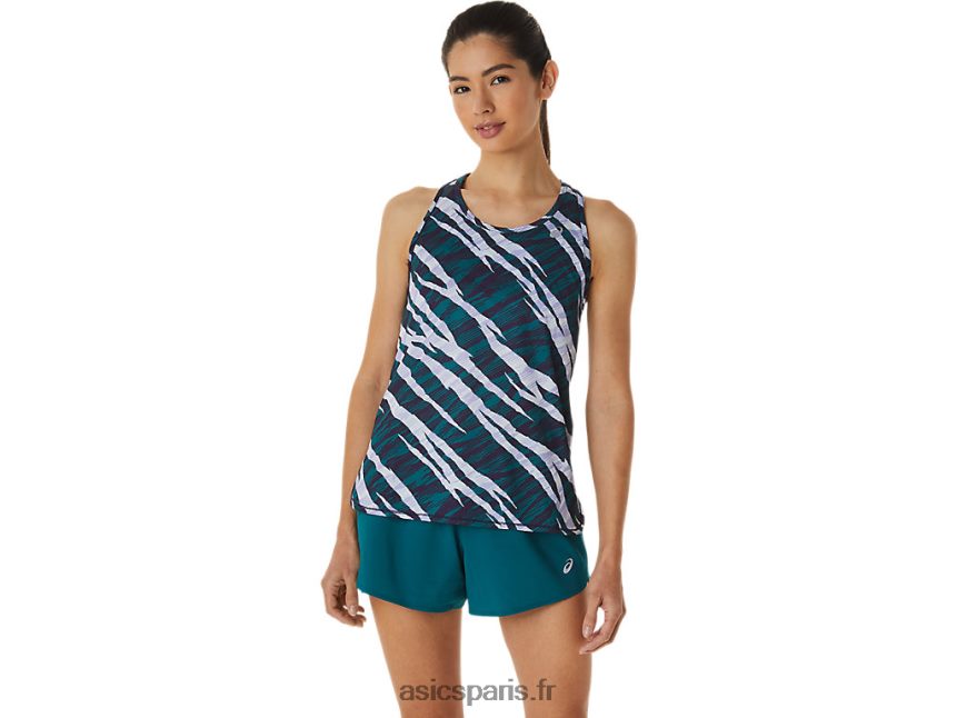 femmes Asics débardeur camo sauvage BXL8B23027 ombre nocturne/pin velours