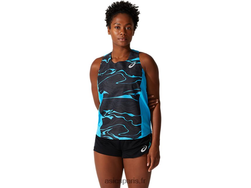 femmes Asics débardeur en maille légère BXL8B24075 aqua numérique