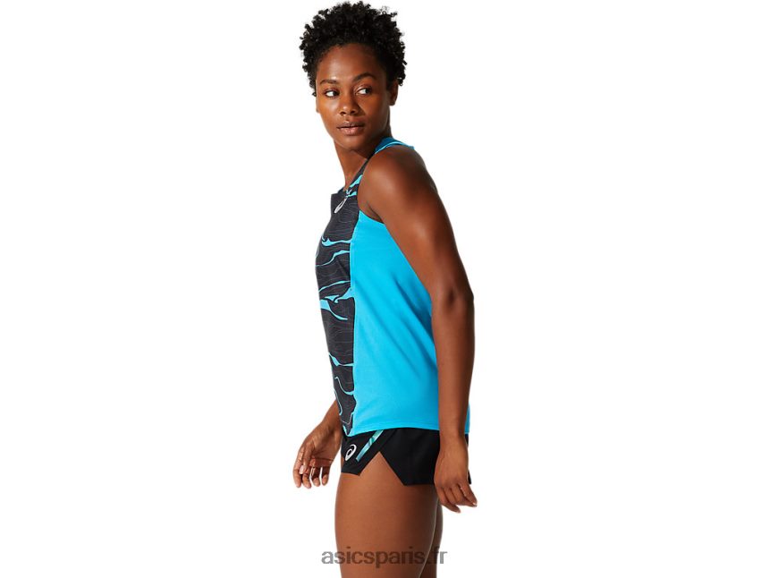 femmes Asics débardeur en maille légère BXL8B24075 aqua numérique