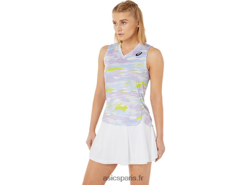 femmes Asics débardeur graphique assorti BXL8B23494 murasaki