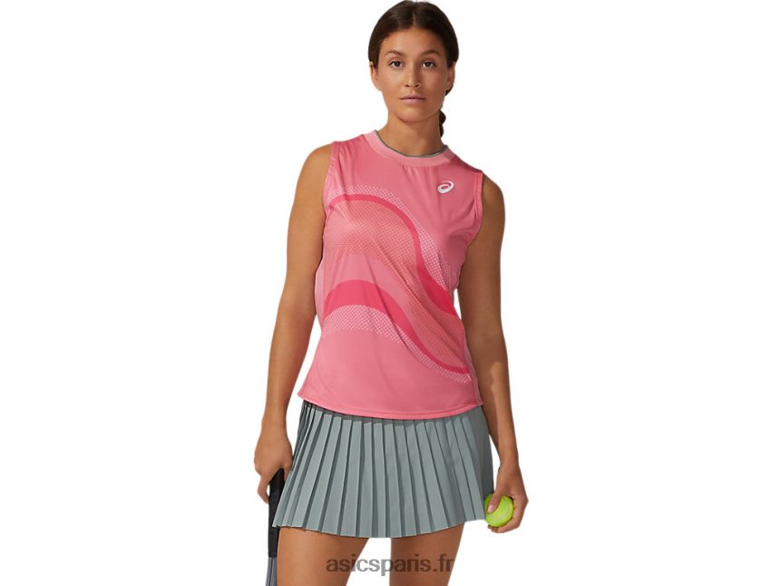 femmes Asics débardeur graphique assorti BXL8B23933 pétale de pêche