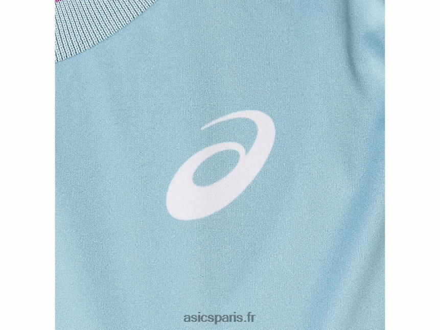 femmes Asics débardeur graphique assorti BXL8B24045 fumée bleue