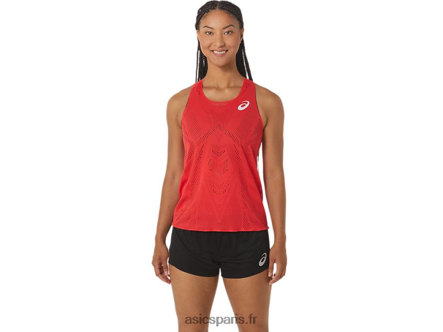 femmes Asics débardeur jacquard actibreeze BXL8B22341 rouge électrique