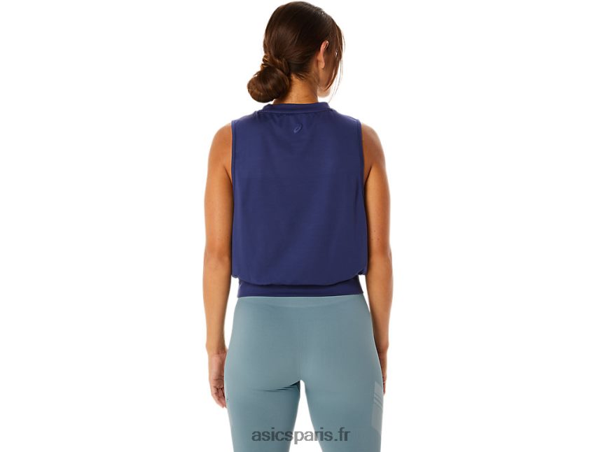 femmes Asics haut sans manches nagino flex BXL8B22145 Bleu indigo