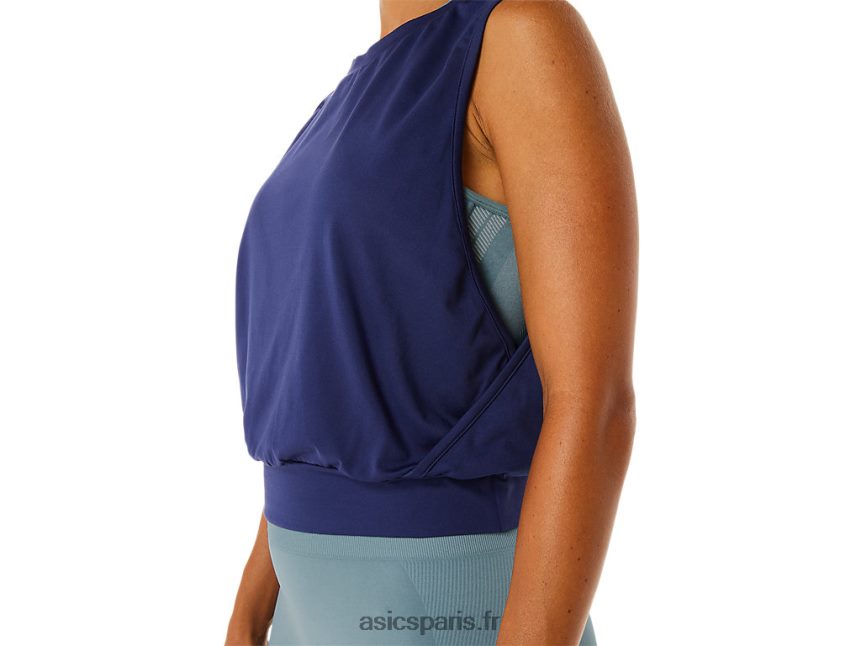 femmes Asics haut sans manches nagino flex BXL8B22145 Bleu indigo