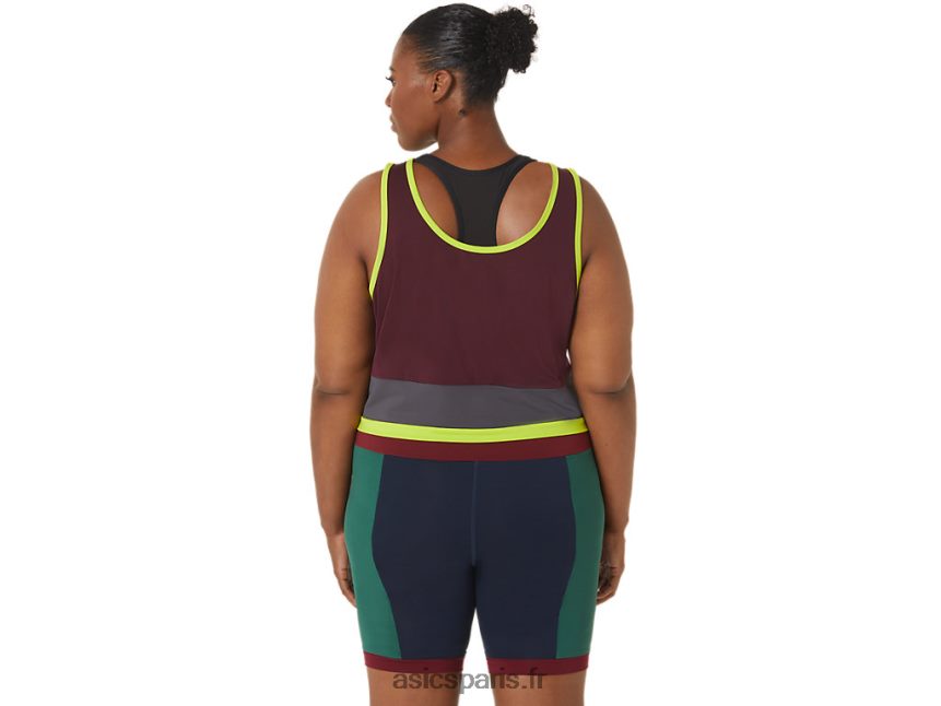 femmes Asics le nouveau réservoir solide réutilisé BXL8B23367 marron/gris acier