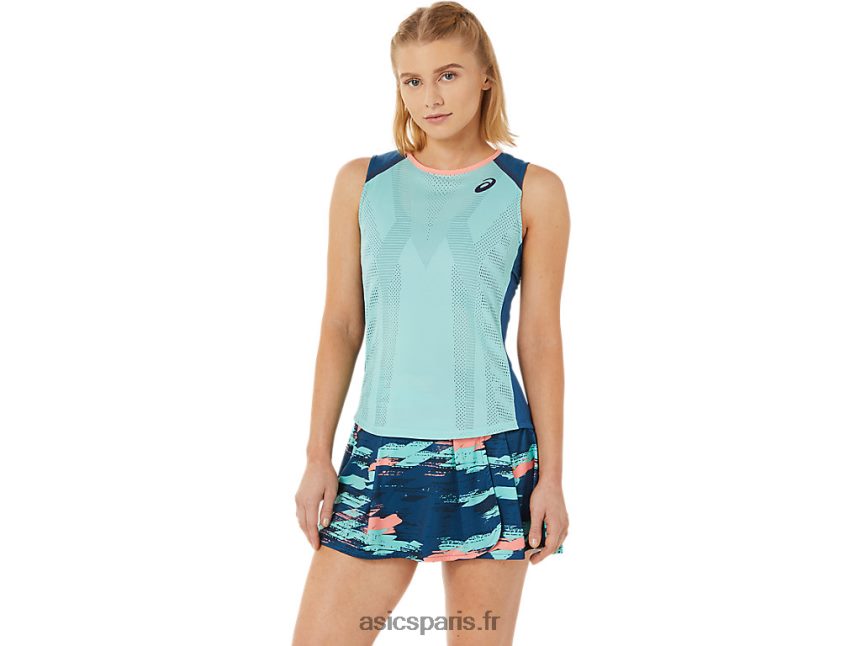 femmes Asics réservoir d'allumettes BXL8B23495 vert oasis/indigo clair