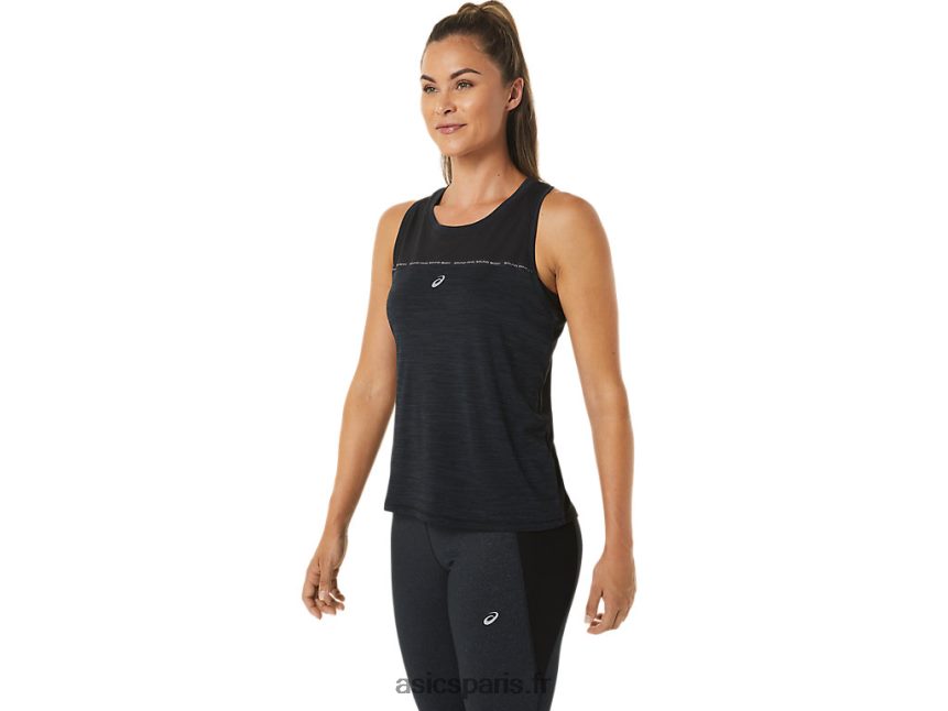 femmes Asics réservoir de course BXL8B22492 performance noir/gris anthracite