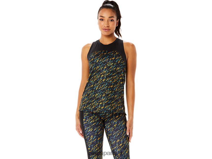 femmes Asics réservoir de course pr lyte BXL8B23386 ombre de nuit/imprimé sauge