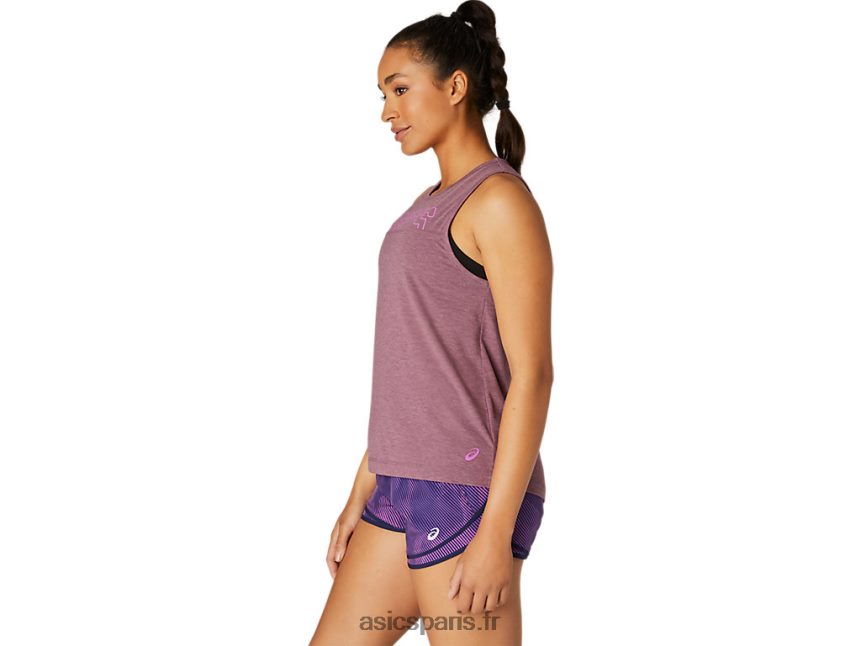 femmes Asics réservoir musculaire BXL8B24107 bruyère de raisin