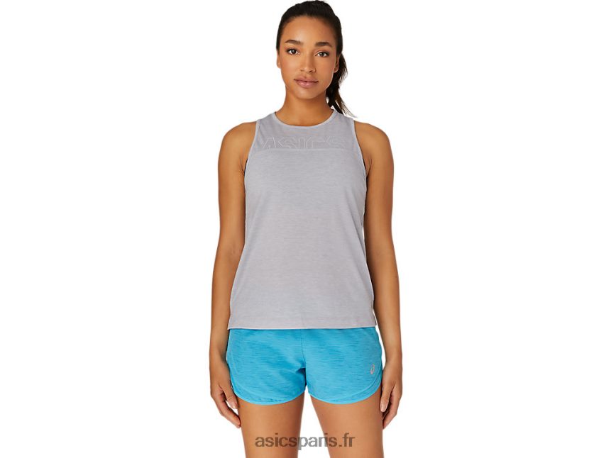 femmes Asics réservoir musculaire BXL8B24116 gris piémont chiné