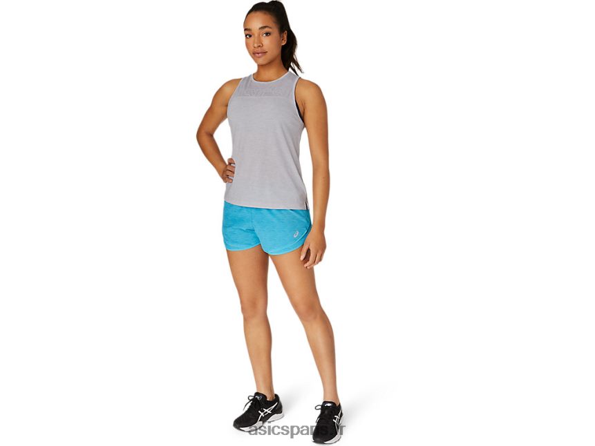 femmes Asics réservoir musculaire BXL8B24116 gris piémont chiné