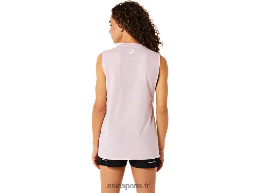femmes Asics réservoir musculaire de montagne BXL8B22842 à peine rose