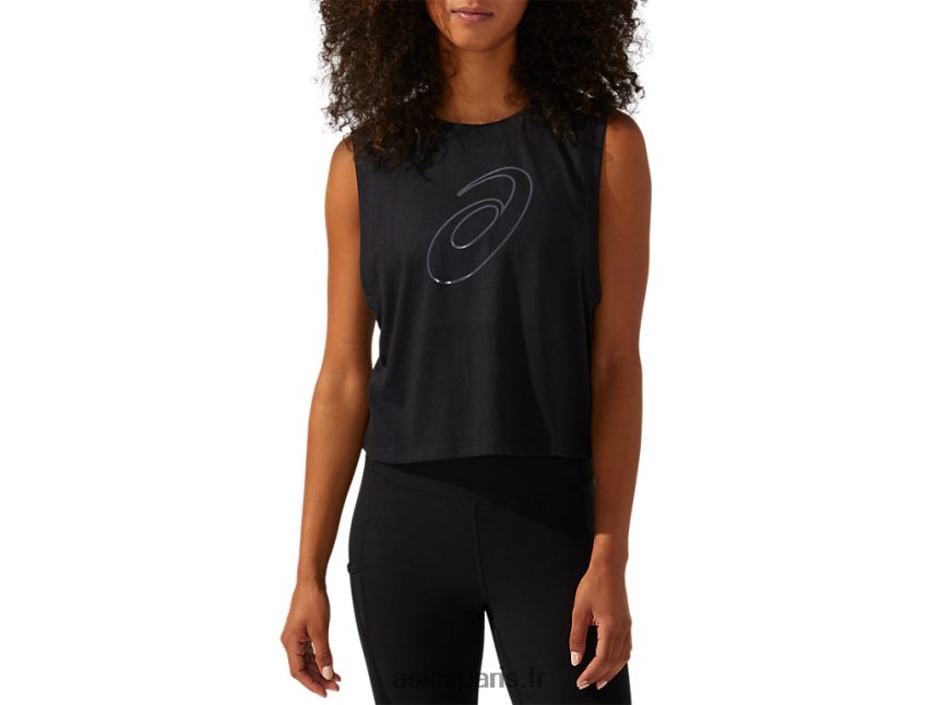 femmes Asics spirale haute brillance un réservoir BXL8B24165 performance noir