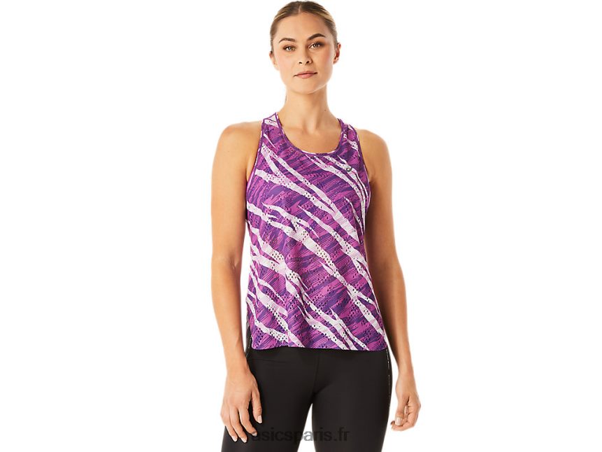 femmes Asics ventiler réservoir actibreeze aop BXL8B23073 lueur d\'orchidée/lavande