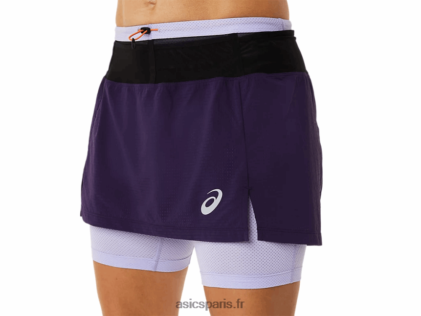 femmes Asics jupe-short fujitrail BXL8B23079 ombre nocturne/vapeur