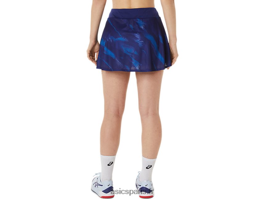 femmes Asics jupe-short graphique assortie BXL8B23064 bleu de plongée