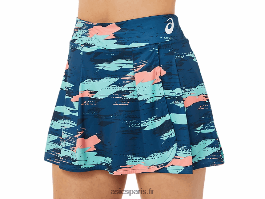 femmes Asics jupe-short graphique assortie BXL8B23503 indigo clair