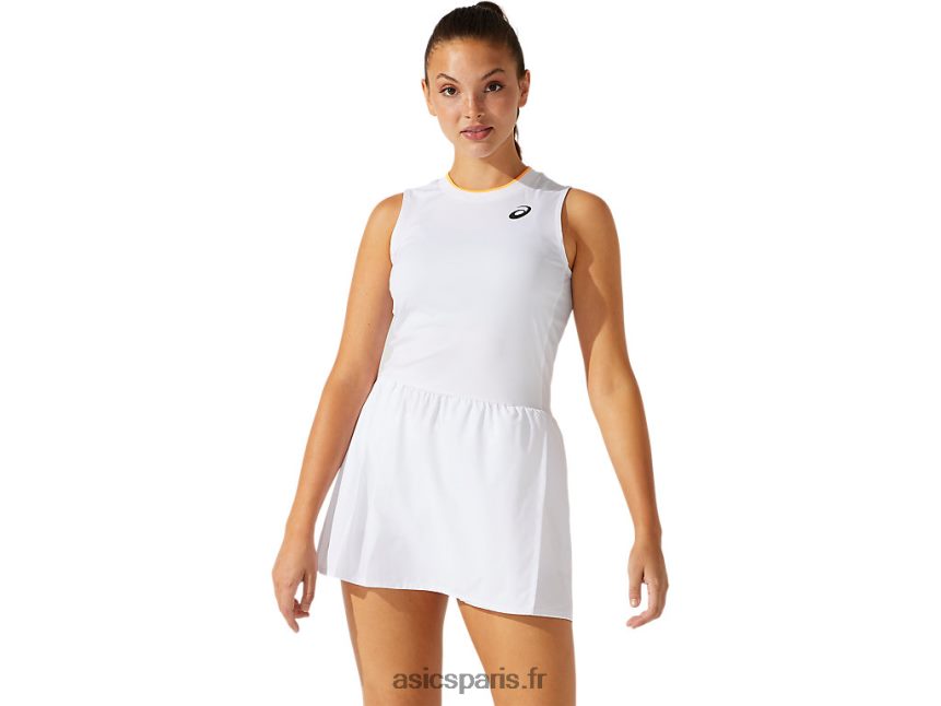 femmes Asics match robe BXL8B24067 blanc brillant/blanc brillant