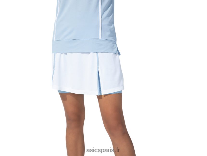 femmes Asics nouvelle jupe forte 92 BXL8B23824 blanc brillant/imprimé brume