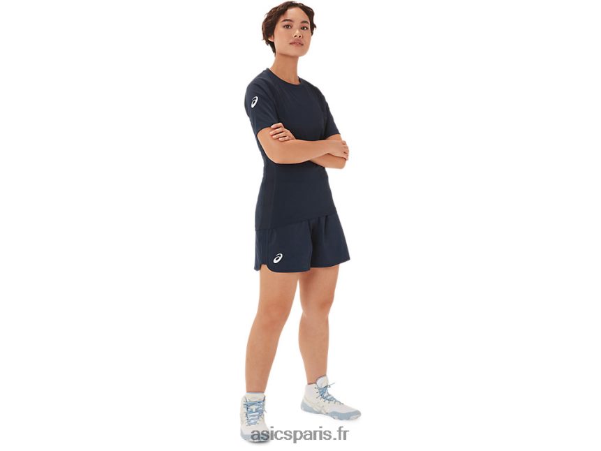 femmes Asics Short de lutte 2 pièces BXL8B23802 équipe marine