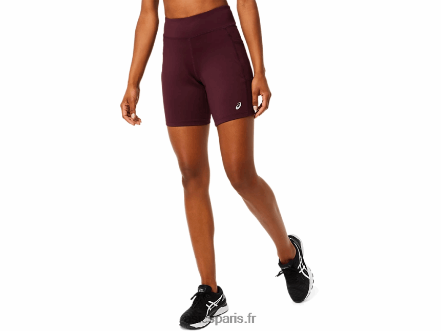 femmes Asics Short en tricot de 7 po BXL8B23721 Mars profond