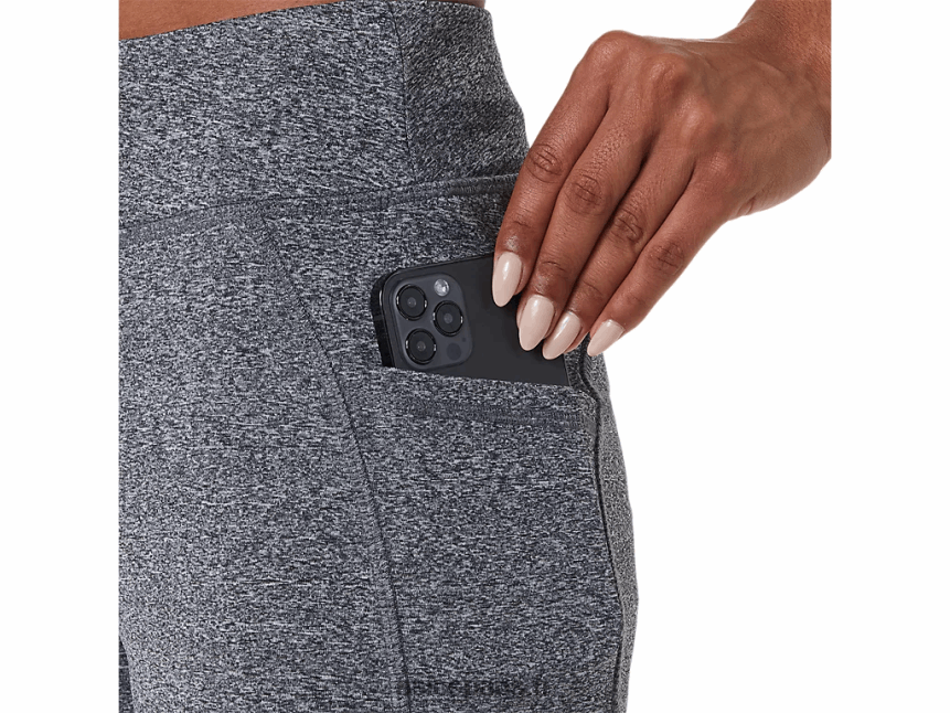 femmes Asics Short en tricot de 7 po BXL8B24137 gris moyen chiné