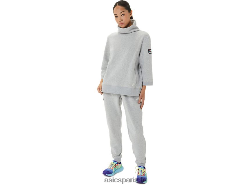 femmes Asics jogging polaire du dimanche lam BXL8B23305 gris clair chiné