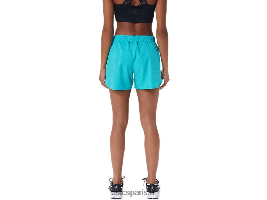 femmes Asics lyte speed 4in run short BXL8B23005 verre de mer spacedye