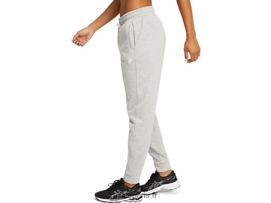 femmes Asics pantalon de jogging en polaire BXL8B24151 gris clair chiné