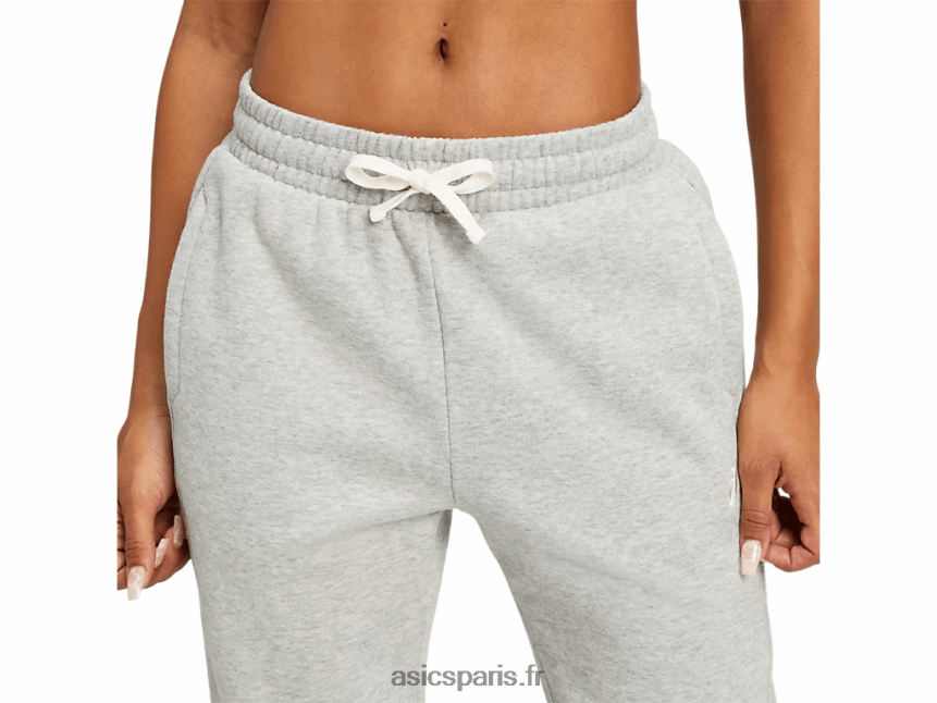 femmes Asics pantalon de jogging en polaire BXL8B24151 gris clair chiné