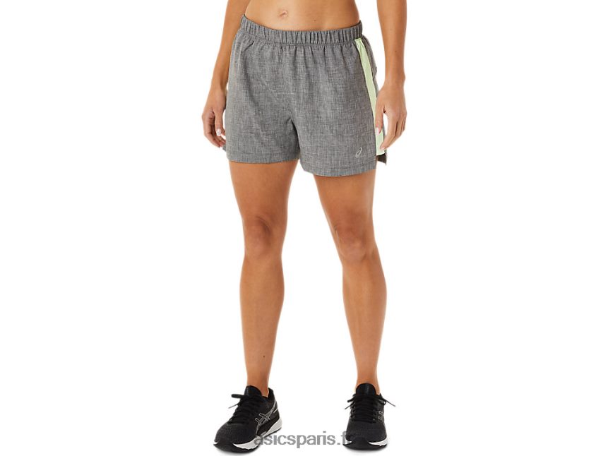 gris foncé chiné/jaune