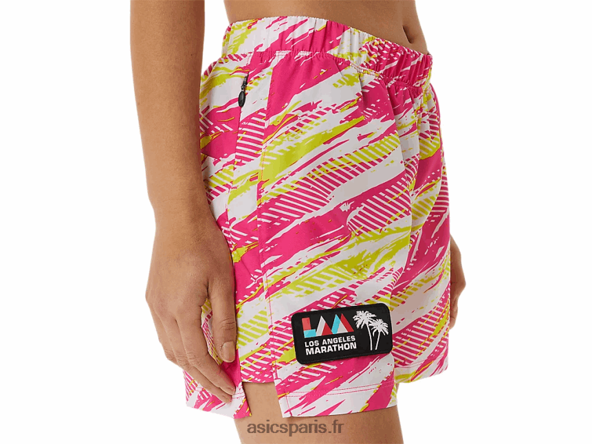 femmes Asics prêt à l\'emploi 3po court lam BXL8B23267 lueur rose