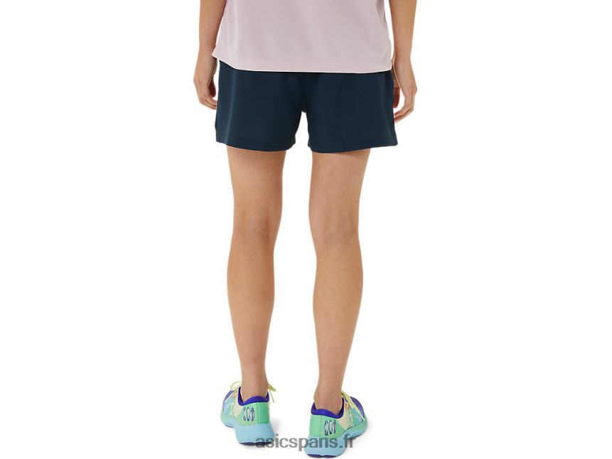 femmes Asics prêt à l\'emploi 3po court lam BXL8B23314 bleu foncé