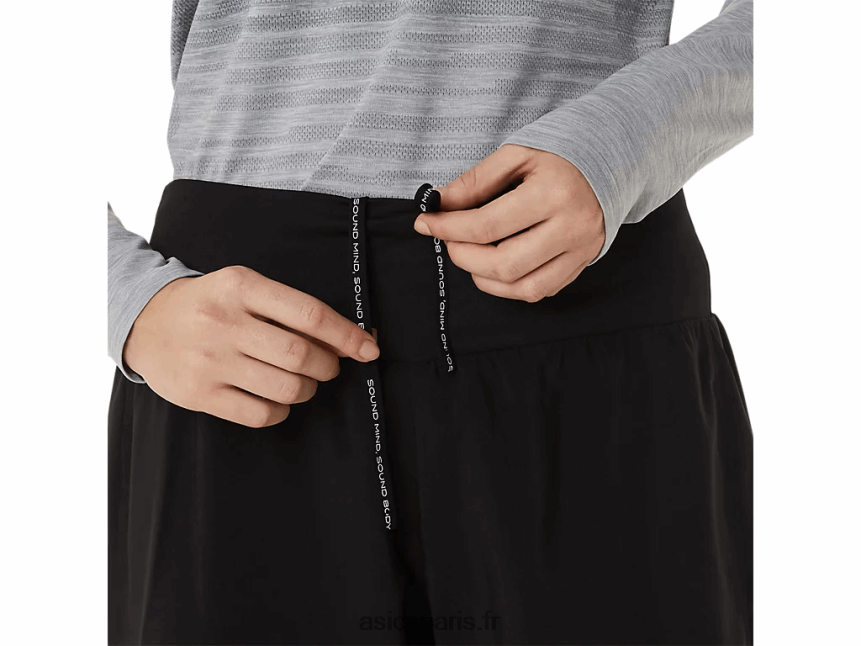 femmes Asics route 2-n-1 5.5po court BXL8B23002 performance noir