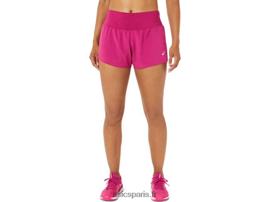 femmes Asics route 3.5po court BXL8B23448 rouge fuchsia