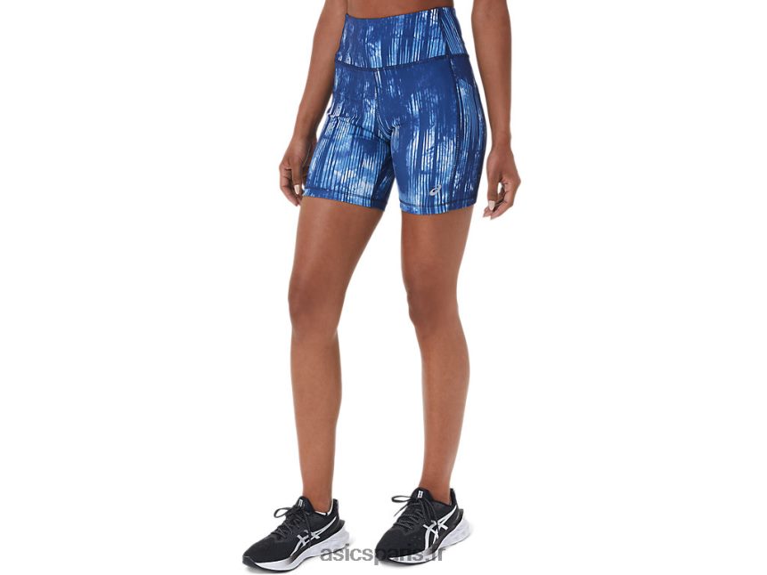 femmes Asics short de course pr lyte 5 pouces avec poches BXL8B23115 teinture de cravate de grand requin