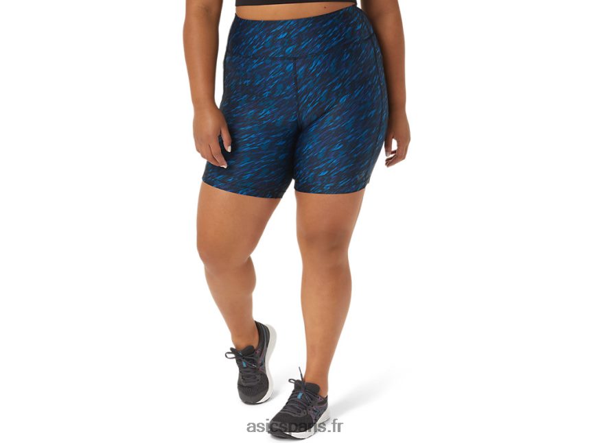 femmes Asics short de course pr lyte 5 pouces avec poches BXL8B23299 imprimé night shade/lake drive