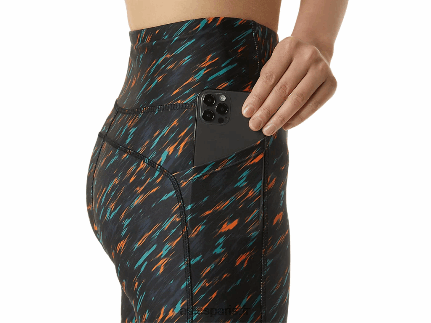 femmes Asics short de course pr lyte 5 pouces avec poches BXL8B23301 ombre de nuit/imprimé sauge