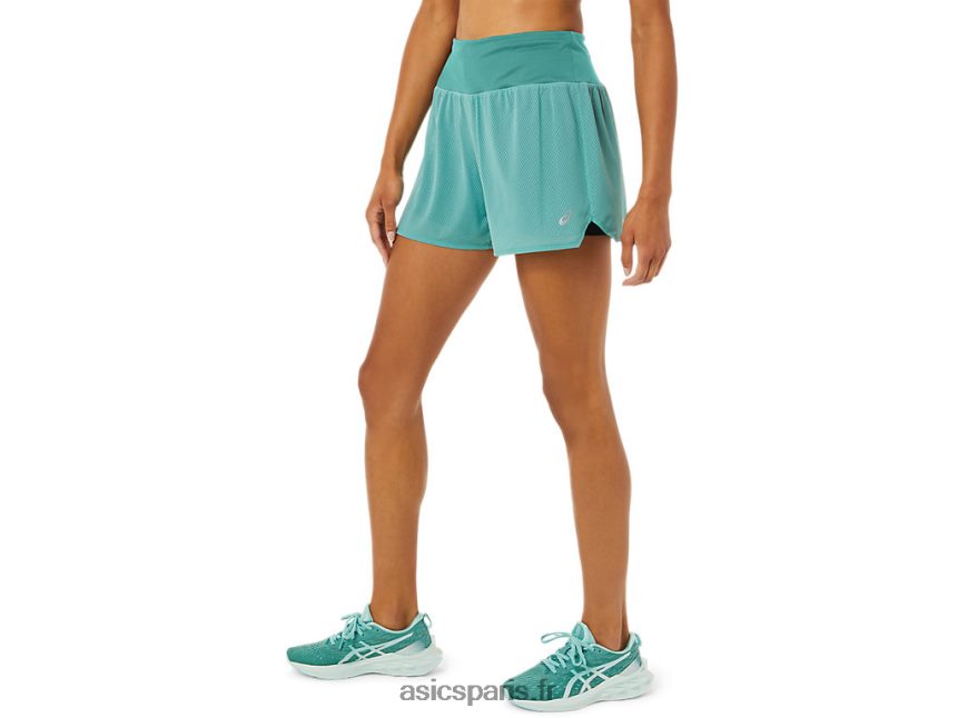 femmes Asics ventiler 2-n-1 3.5in court BXL8B23253 sauge/noir performance
