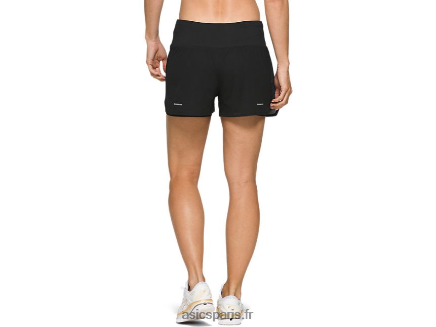 femmes Asics ventiler 2-n-1 3.5in court BXL8B24134 performance noir