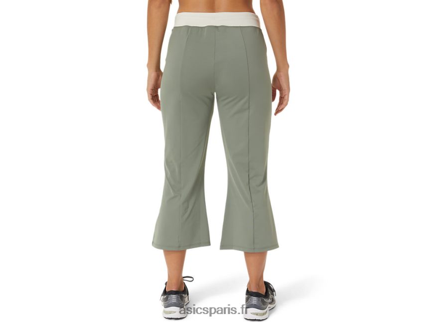 femmes Asics w pantalon évasé réutilisé BXL8B22740 vert lichen/bouleau