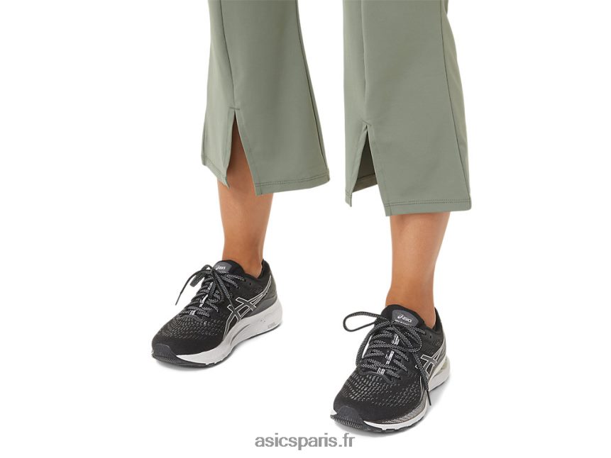 femmes Asics w pantalon évasé réutilisé BXL8B22740 vert lichen/bouleau
