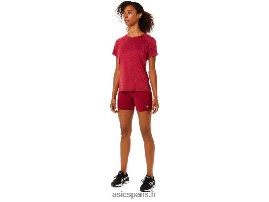 femmes Asics w pr lyte 5in run short BXL8B23841 Bourgogne