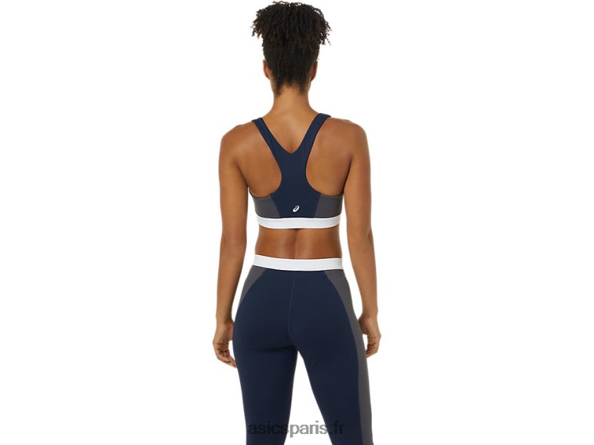 femmes Asics le nouveau soutien-gorge fort réutilisé BXL8B23828 caban/gris piémont/blanc