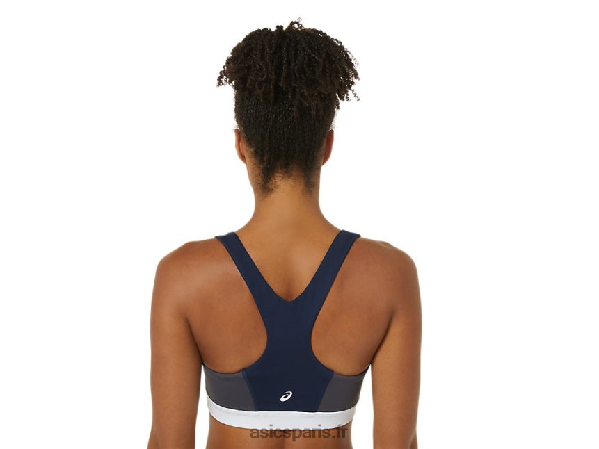 femmes Asics le nouveau soutien-gorge fort réutilisé BXL8B23828 caban/gris piémont/blanc