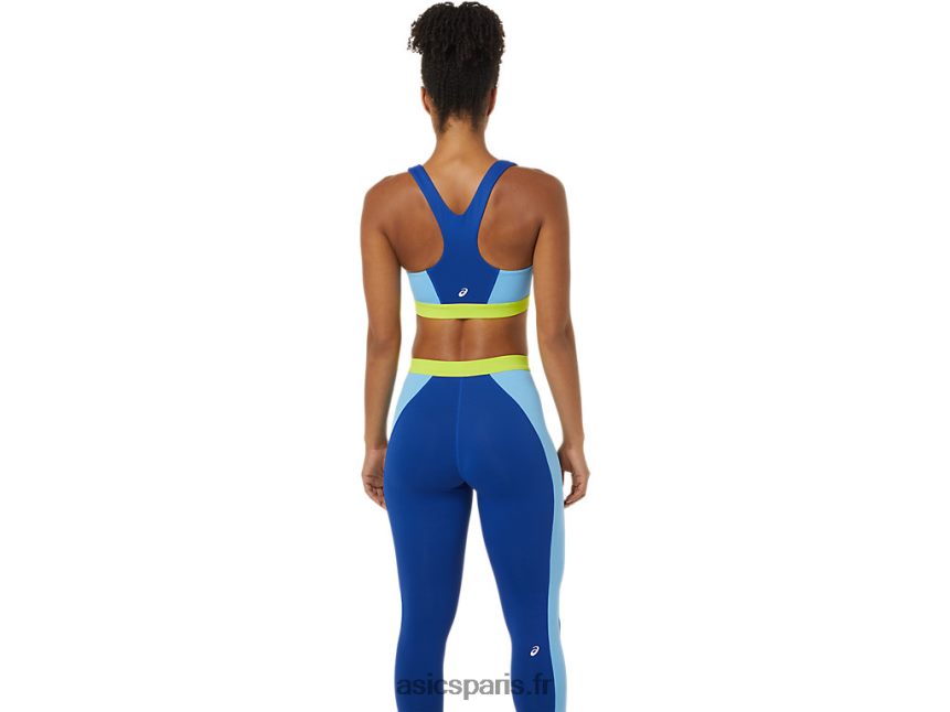 femmes Asics le nouveau soutien-gorge fort réutilisé BXL8B23842 bleu/ciel arctique/gecko vert