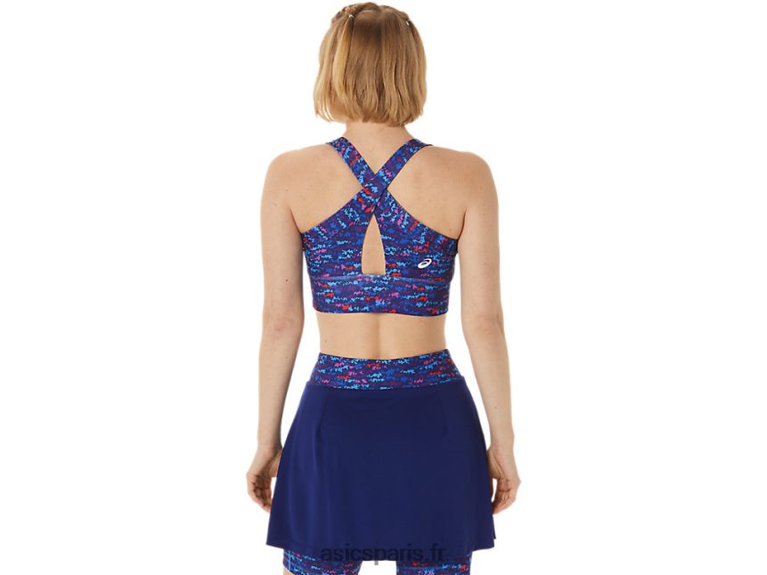 femmes Asics nouveau soutien-gorge imprimé strong 92 BXL8B23007 tennis japon orchidée aop brossée