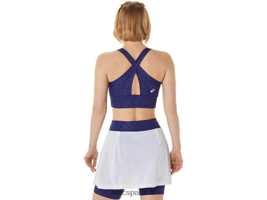 femmes Asics nouveau soutien-gorge imprimé strong 92 BXL8B23011 japon brossé gaufré bleu plongé